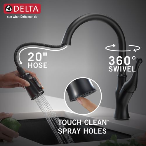 Main product image of Ophelia Single-handle Pull-down Kitchen Faucet (Matte Black), 19888Z-BL-DST