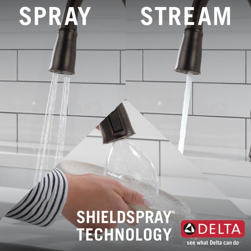 Main product image of Ophelia Single-handle Pull-down Kitchen Faucet (Venetian Bronze), 19888Z-RB-DST
