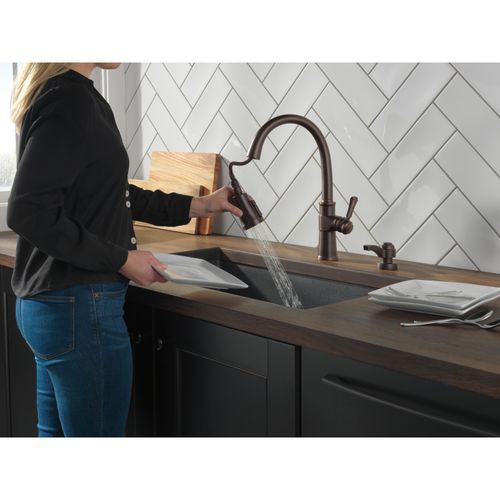 Main product image of Spargo 1 Handle Pull-down Kitchen Faucet w/ Soap Dispenser & Shieldspray (Venetian Bronze), 19964Z-RBSD-DST
