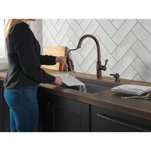 Main product image of Spargo 1 Handle Pull-down Kitchen Faucet w/ Soap Dispenser & Shieldspray (Venetian Bronze), 19964Z-RBSD-DST