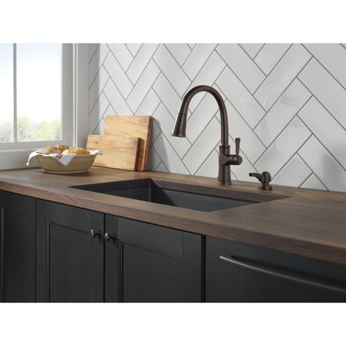 Main product image of Spargo 1 Handle Pull-down Kitchen Faucet w/ Soap Dispenser & Shieldspray (Venetian Bronze), 19964Z-RBSD-DST