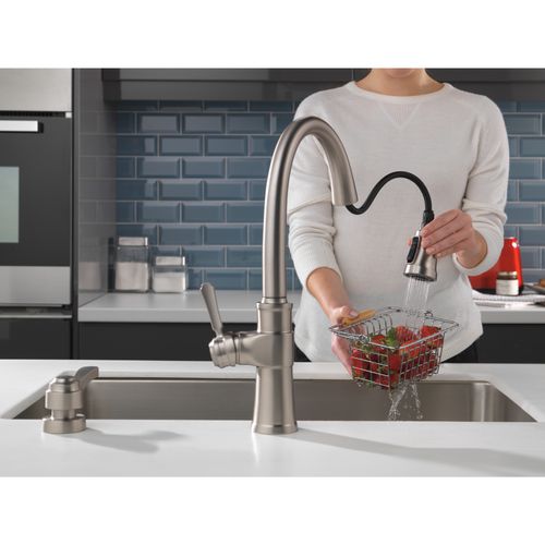 Main product image of Spargo 1 Handle Pull-down Kitchen Faucet w/ Soap Dispenser & Shieldspray (Spotshield Stainless), 19964Z-SPSD-DST