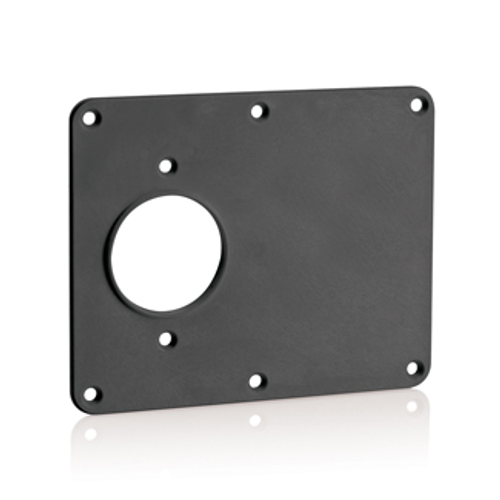 Main product image of 1, 1.56" Dia Single Receptacle, 1, Blank Coverplate (Black)