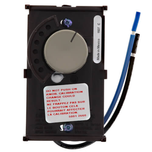 Main product image of Beige Line Voltage Wall Thermostat, SPST, Open On Rise (No Thermometer)