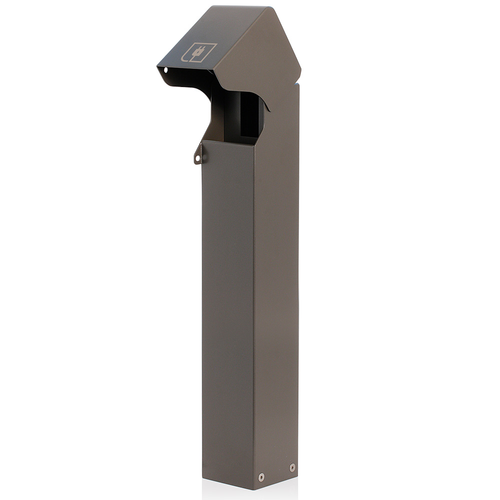 Main product image of 1-Gang 24" Stainless Steel Power Pedestal, Surface Mount, NEMA 3R, Lockable Flush Hinge Top, Self-Closing Lid, Bronze, Bronze