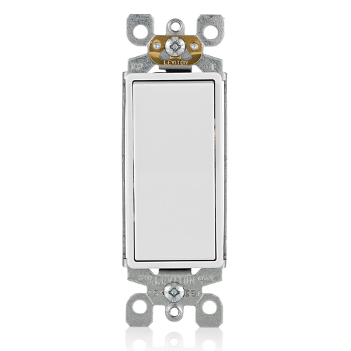Main product image of 15A Decora 3-way Switch, Self-grounding (White)