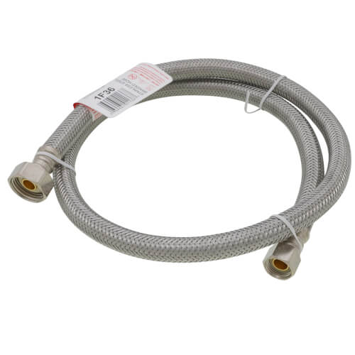 Main product image of 36" Braided Stainless Steel Hose Faucet Connector (3/8" Compression x 1/2" FIP)