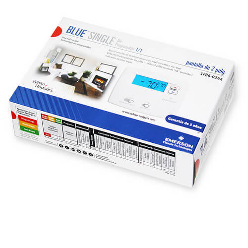 1F860244 White Rodgers 1F860244 NonProgrammable, 1H/1C, Blue 2