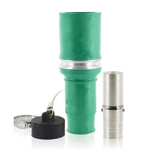Main product image of Rhino-Hide Single Pole Female Connector (Contact, Insulator, & Dust Cap), Crimped, 777 MCM Cable, 1000V 1135A Max (Green)