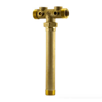Main product image of 1" x 3/4" Center to End, No Lead Brass Female Union Tank Tee