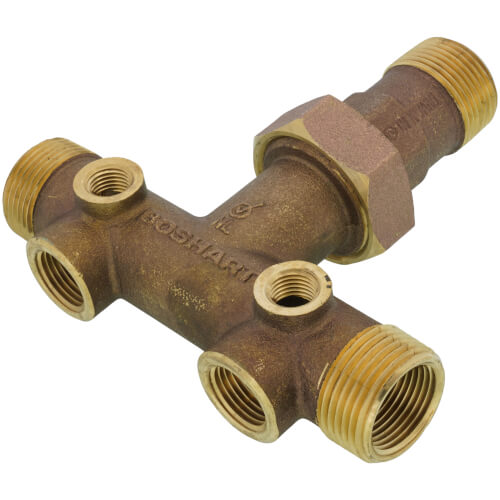 Main product image of 1" X 4-1/2" Center to End, No Lead Brass O-Ring Union Tank Tee