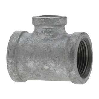 Main product image of 2" x 1-1/2" x 1-1/4" Galvanized Reducing Tee