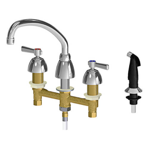 200AE35ABCP Chicago Faucets 200AE35ABCP 1.5 GPM 91/2" DeckMounted Manual Faucet w/ L