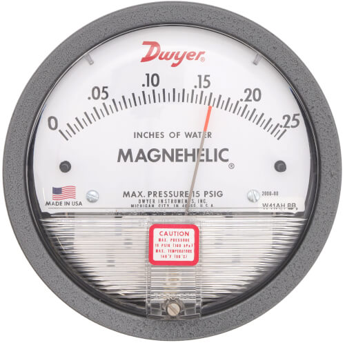 Main product image of Magnehelic Differential Pressure Gage (0 - .25" W.C.)
