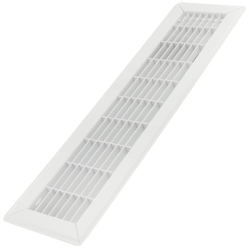 Main product image of 4" x 20" (Wall Opening Size) White Floor Return Air Grille (265 Series)