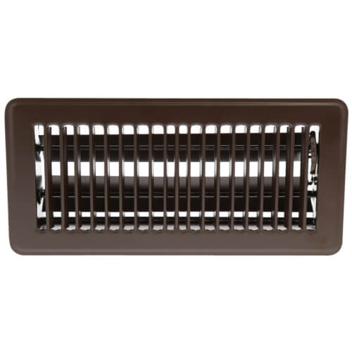 Main product image of 6" x 14" (Wall Opening Size) Hickory Dark Java Floor Register (350 Series)