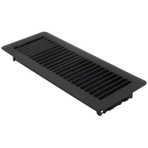 Main product image of 4" x 12" (Wall Opening Size) Black Floor Register (350 Series)