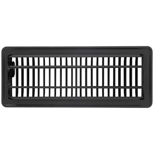 Main product image of 4" x 12" (Wall Opening Size) Black Floor Register (350 Series)