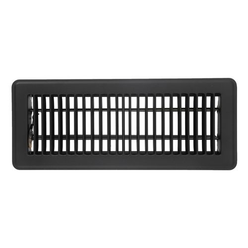 Main product image of 4" x 12" (Wall Opening Size) Black Floor Register (350 Series)