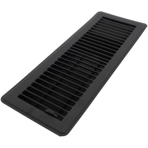 Main product image of 4" x 14" (Wall Opening Size) Black Floor Register (350 Series)