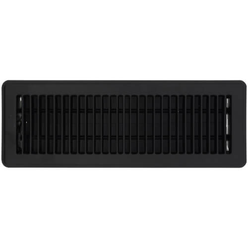 Main product image of 4" x 14" (Wall Opening Size) Black Floor Register (350 Series)
