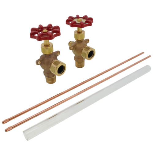 Main product image of 1/2" Heavy Aluminum Water Gauge w/ 12" Glass & Rod