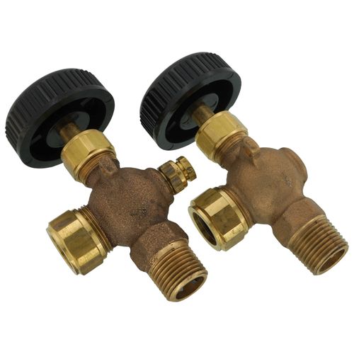 Main product image of 1/2" Heavy Composition Water Gauge Less Glass & Rod (w/ Auto Ball Valve)
