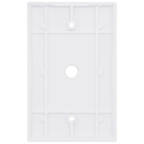 Main product image of 1-Gang Telephone & Coaxial Cable Wall Plate, Mid-Size, Thermoset - White