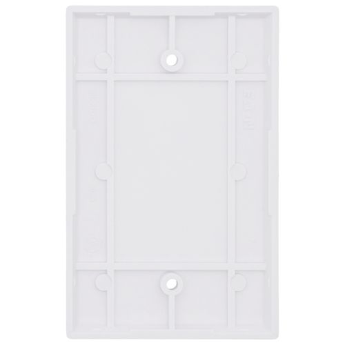 Main product image of 1-Gang Blank Box Mount Wall Plate, Mid-Size, Thermoset - White