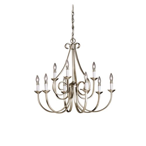Main product image of Dover 29" 9 Light 2 Tier Chandelier (Brushed Nickel)