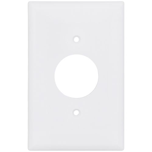 Main product image of 1-Gang Single Receptacle Wall Plate, Mid-Size, Thermoset - White
