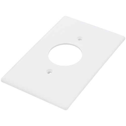 Main product image of 1-Gang Single Receptacle Wall Plate, Mid-Size, Thermoset - White