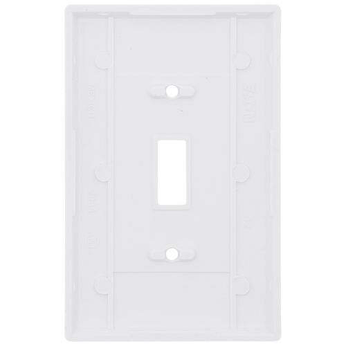 Main product image of 1-Gang Toggle Wall Plate, Mid-Size, Thermoset - White