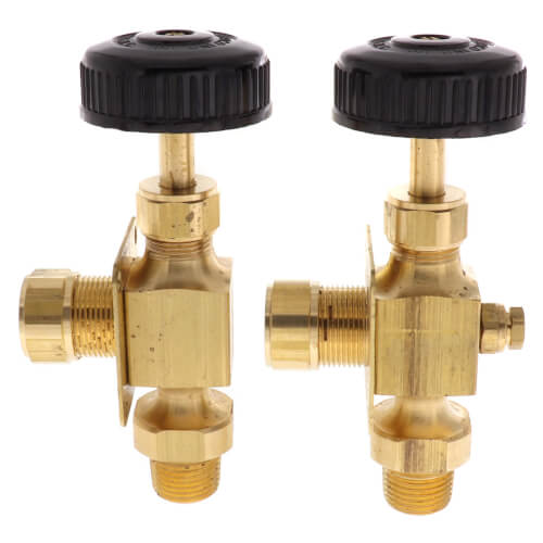 Main product image of 1/2" Square Composition Water Gauge w/ 12" Glass & Rod (w/ Auto Ball Valve)