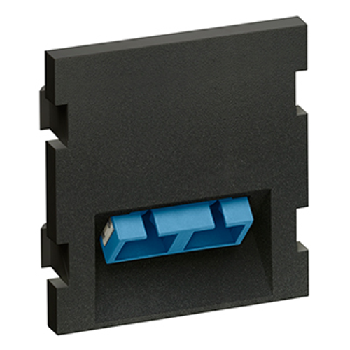 Main product image of Duplex Sc Angled Fiber Adapter MOS Module, Zirconia Ceramic Sleeve, 2 Units High (Black)