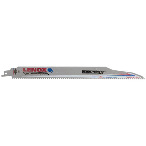 Main product image of 12" Demolition CT Bi-Metal Reciprocating Blade, 3-Pack (Nail-Embedded Wood)