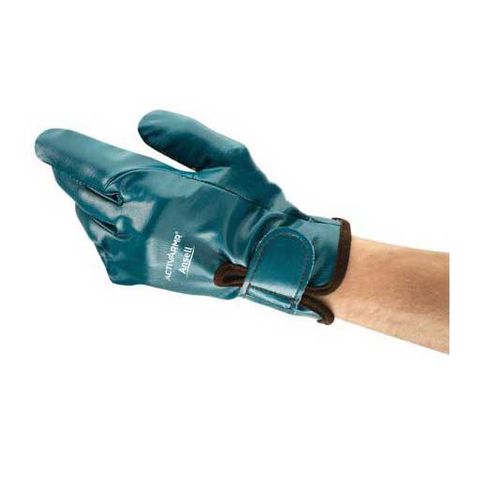 Main product image of ActivArmr 07-112 Anti-Vibration Gloves, Nitrile Full Finger Coating, Blue/Black, Medium