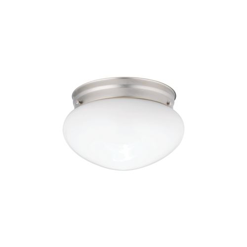 Main product image of Ceiling Space 7.5" 1 Light Flush Mount w/ White Globe (Brushed Nickel)
