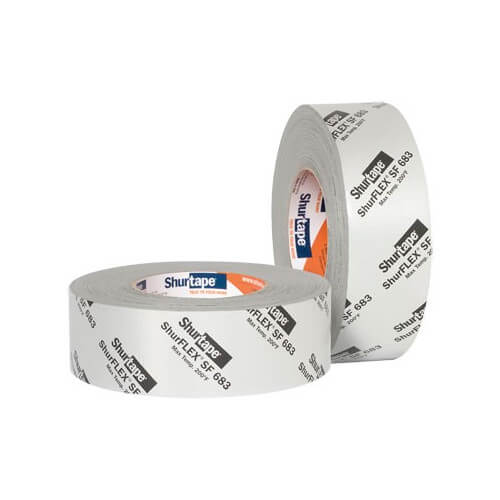 Main product image of SF 683 ShurFLEX Professional Printed Metalized Silver Cloth Duct Tape (3" x 180')