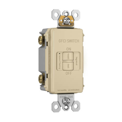Main product image of Radiant Spec-Grade Dead Front Self-Test GFCI Receptacle, NEMA 5-20R, 20A - Ivory (125V)