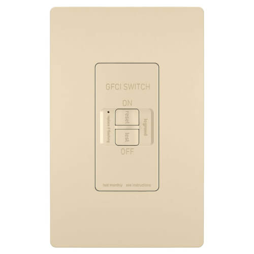 Main product image of Radiant Spec-Grade Dead Front Self-Test GFCI Receptacle, NEMA 5-20R, 20A - Ivory (125V)