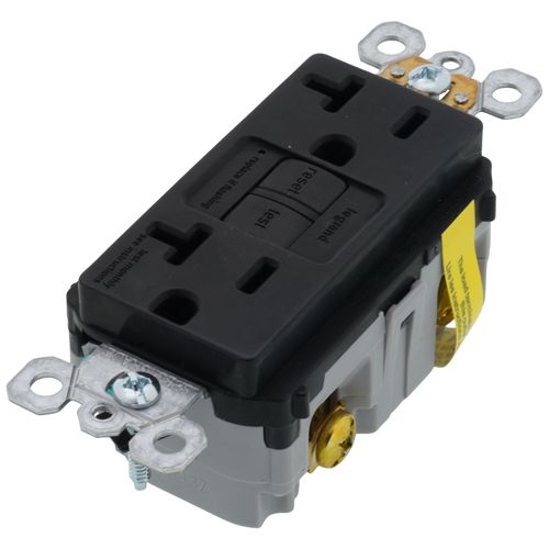 Main product image of Radiant Spec-Grade Self-Test GFCI Receptacle - Black (20A)