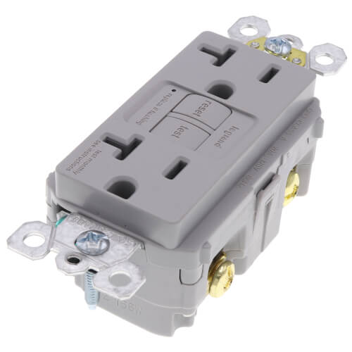 Main product image of Radiant Spec-Grade Self-Test GFCI Receptacle - Gray (20A)
