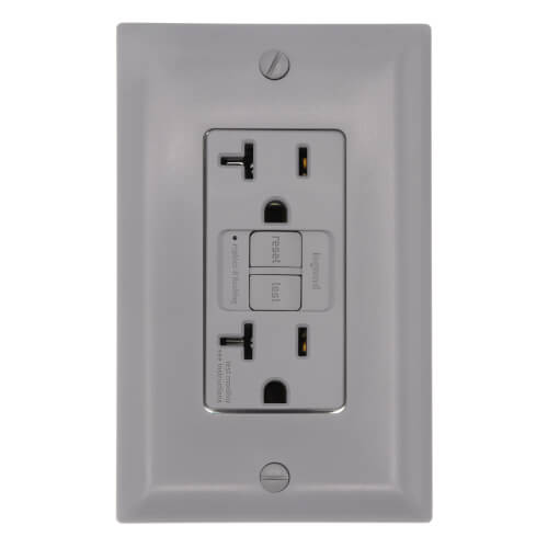 Main product image of Radiant Spec-Grade Self-Test GFCI Receptacle - Gray (20A)