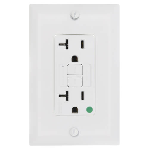Main product image of Hospital-Grade Self-Test Duplex GFCI Receptacle, NEMA 5-20R - White (20A)