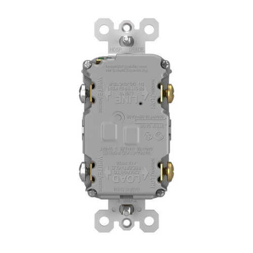 Radiant Spec-Grade Tamper-Resistant Self-Test Duplex GFCI Receptacle, NEMA 5-20R - Gray (20A)