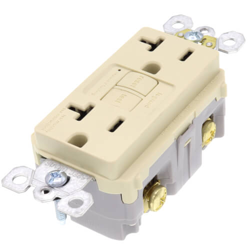 Main product image of Radiant Spec-Grade Tamper-Resistant Self-Test Duplex GFCI Receptacle, NEMA 5-20R - Ivory (20A)