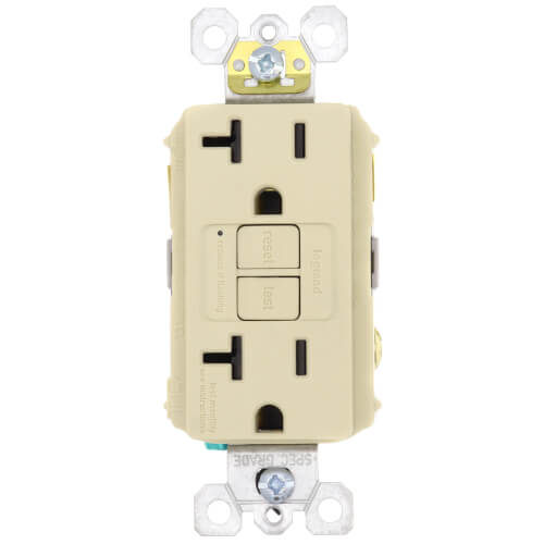 Main product image of Radiant Spec-Grade Tamper-Resistant Self-Test Duplex GFCI Receptacle, NEMA 5-20R - Ivory (20A)