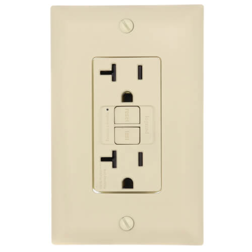 Main product image of Radiant Spec-Grade Tamper-Resistant Self-Test Duplex GFCI Receptacle, NEMA 5-20R - Ivory (20A)