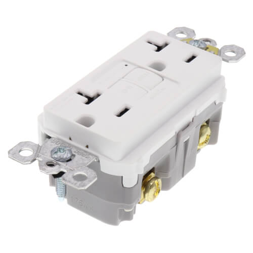Main product image of Radiant Spec-Grade Tamper-Resistant Self-Test Duplex GFCI Receptacle, NEMA 5-20R - White (20A)